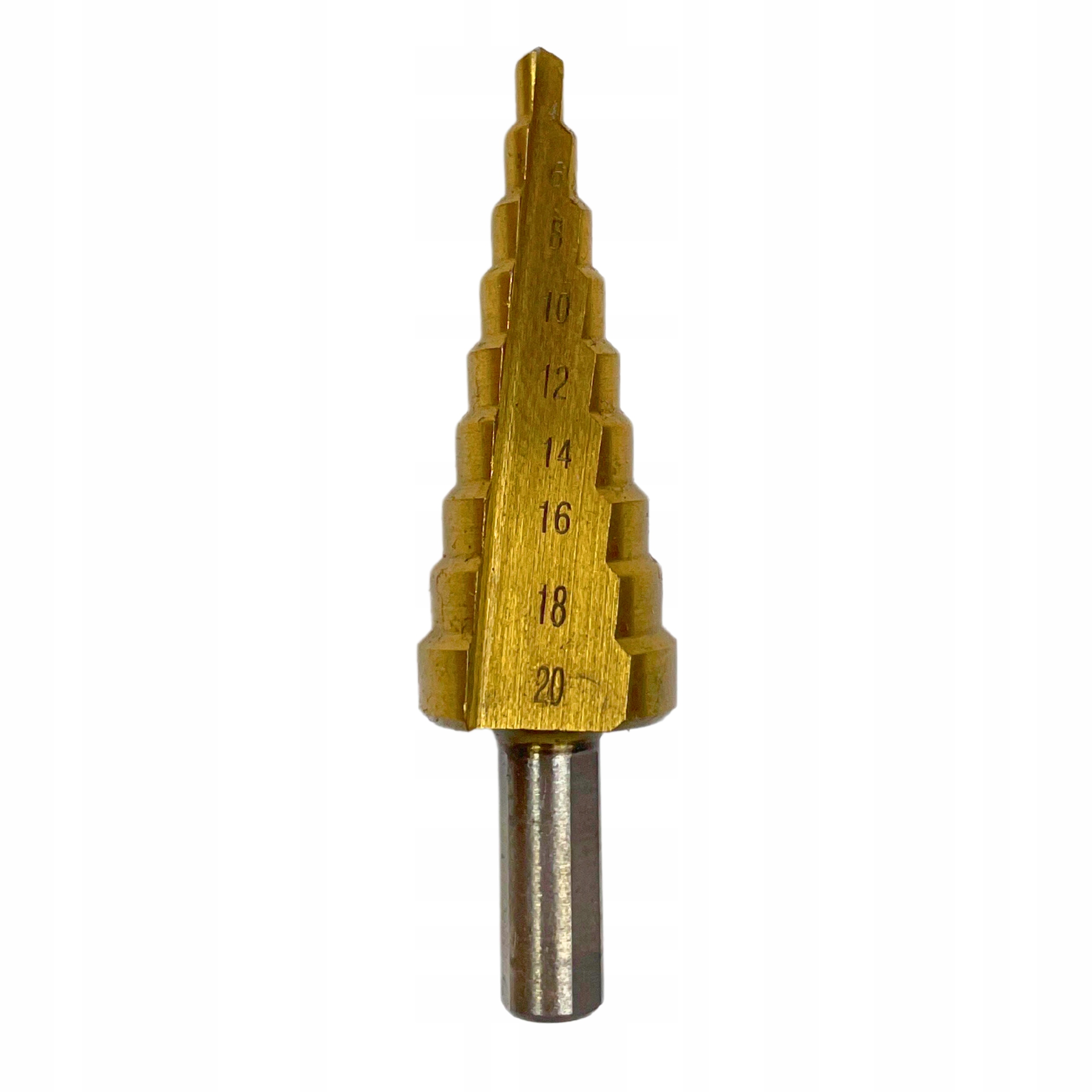 WIERTŁO STOŻKOWE STOPNIOWE DO METALU 4-20MM HSS TYTANOWANE STALI INOX Stan opakowania oryginalne