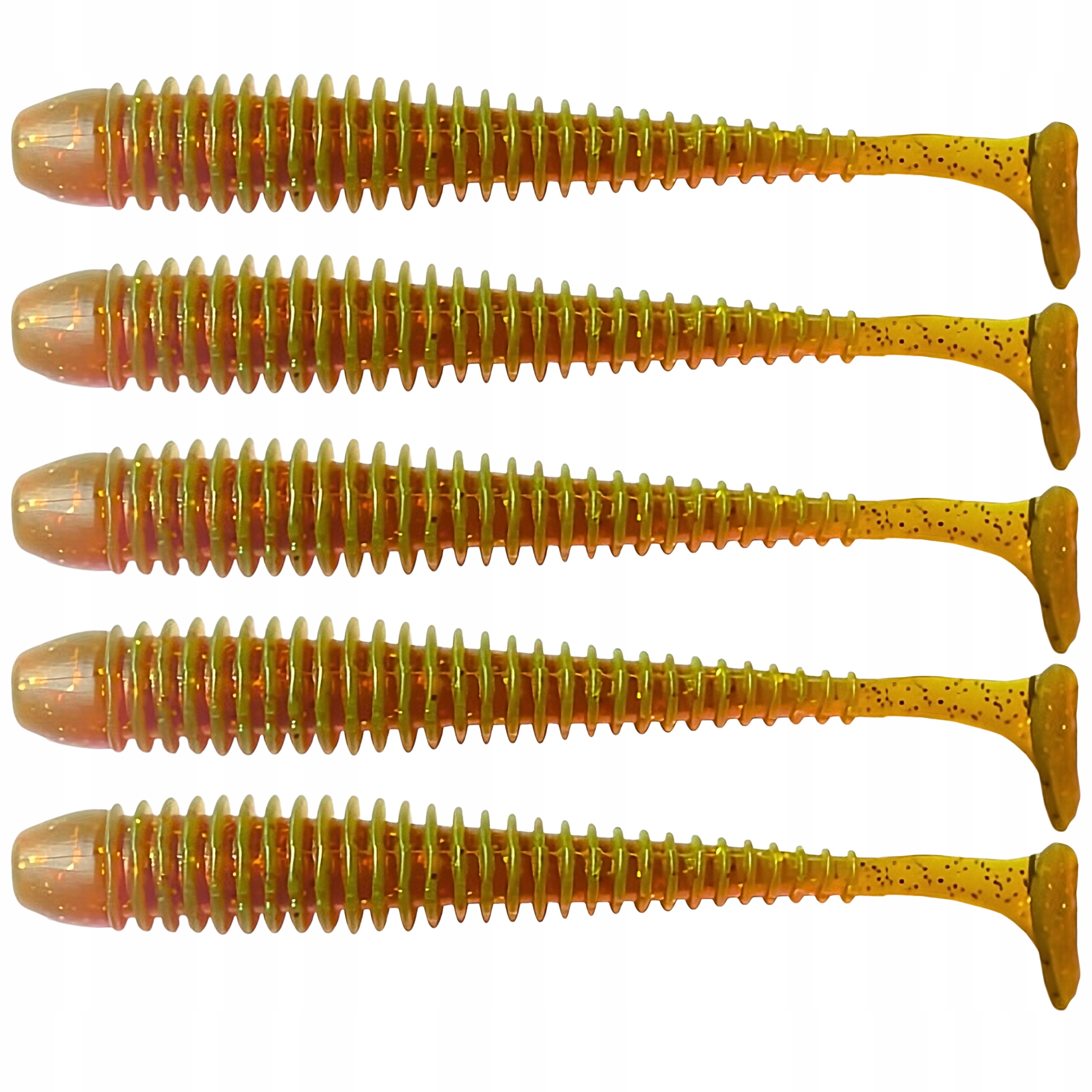 Przynęty Gumy na Okonia Robinson Wasabi 5cm Motoroil Shiner Zestaw Przynęt
