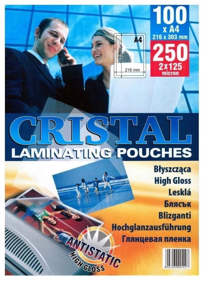 Folia do laminowania dokumentów A4, 125 mic, Argo