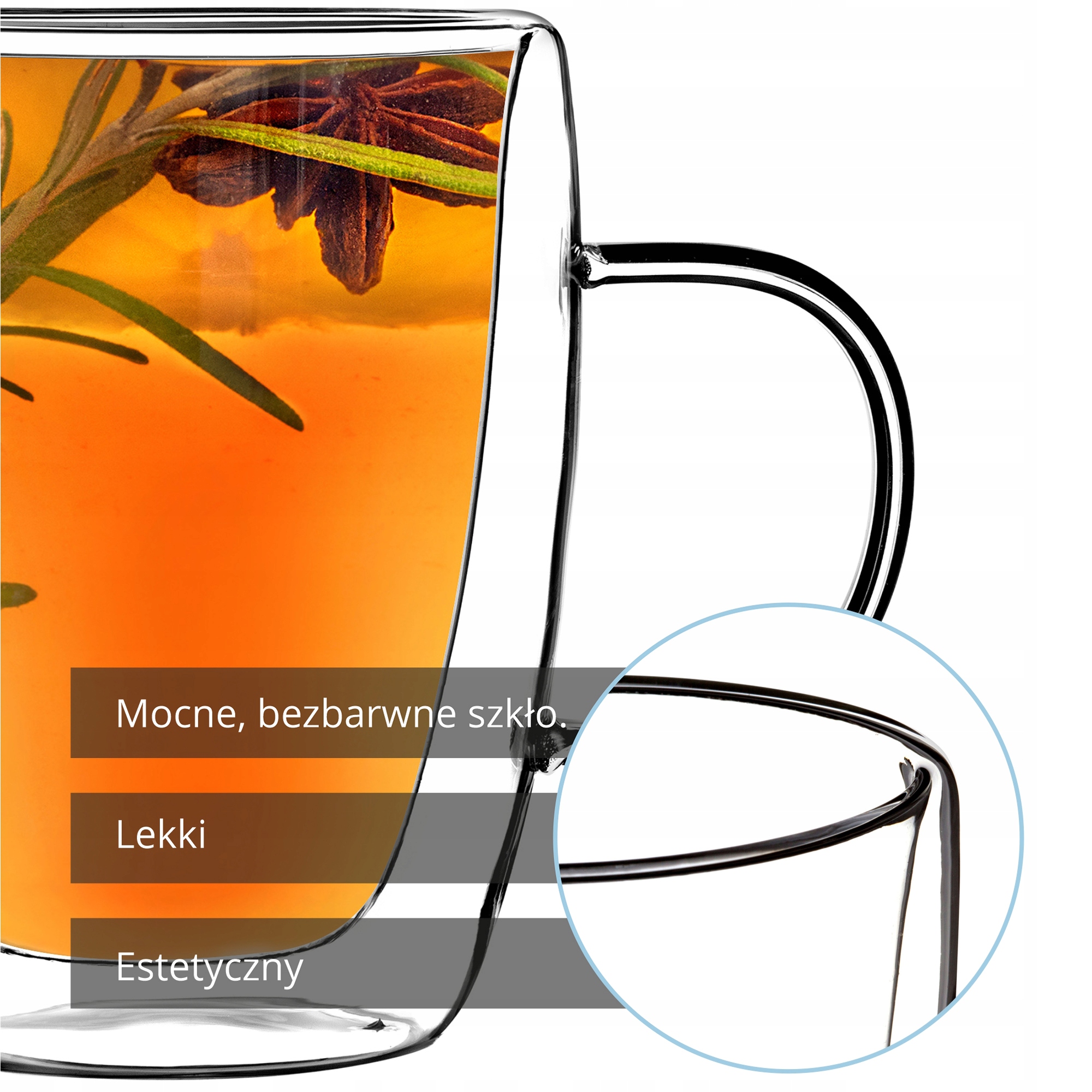 SZKLANKI TERMICZNE Z PODWÓJNĄ ŚCIANKĄ 270 ML 4SZT Linia Duo