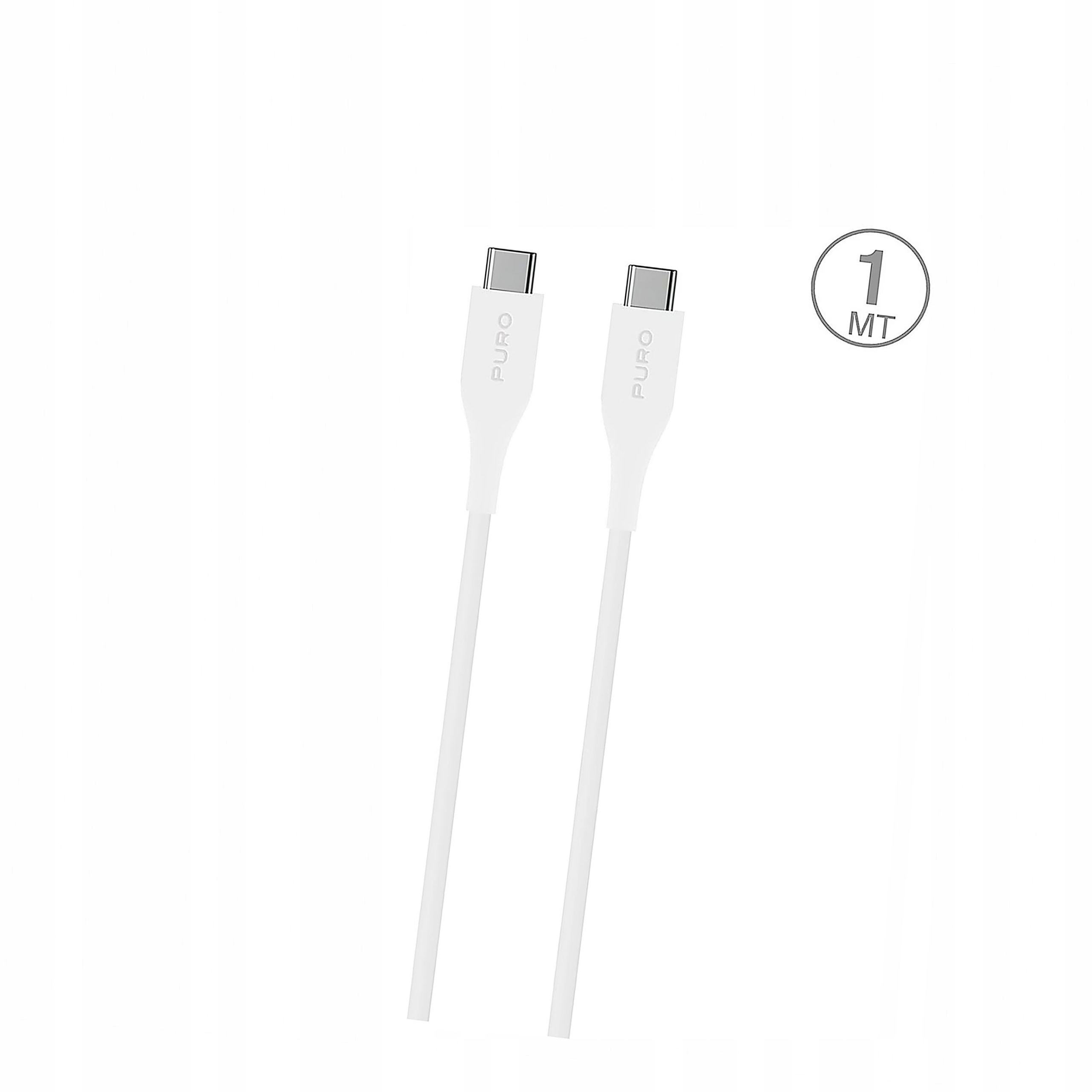 Kabel Puro Plain Usb-c Usb-c 2A 1m biały