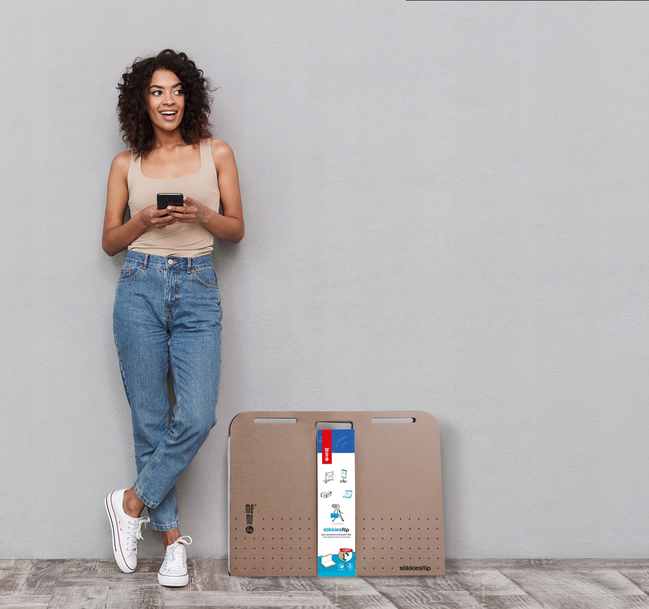 FLIPCHART Przenośny samoprzylepny blok MemoBe 125k Szerokość produktu 70 cm