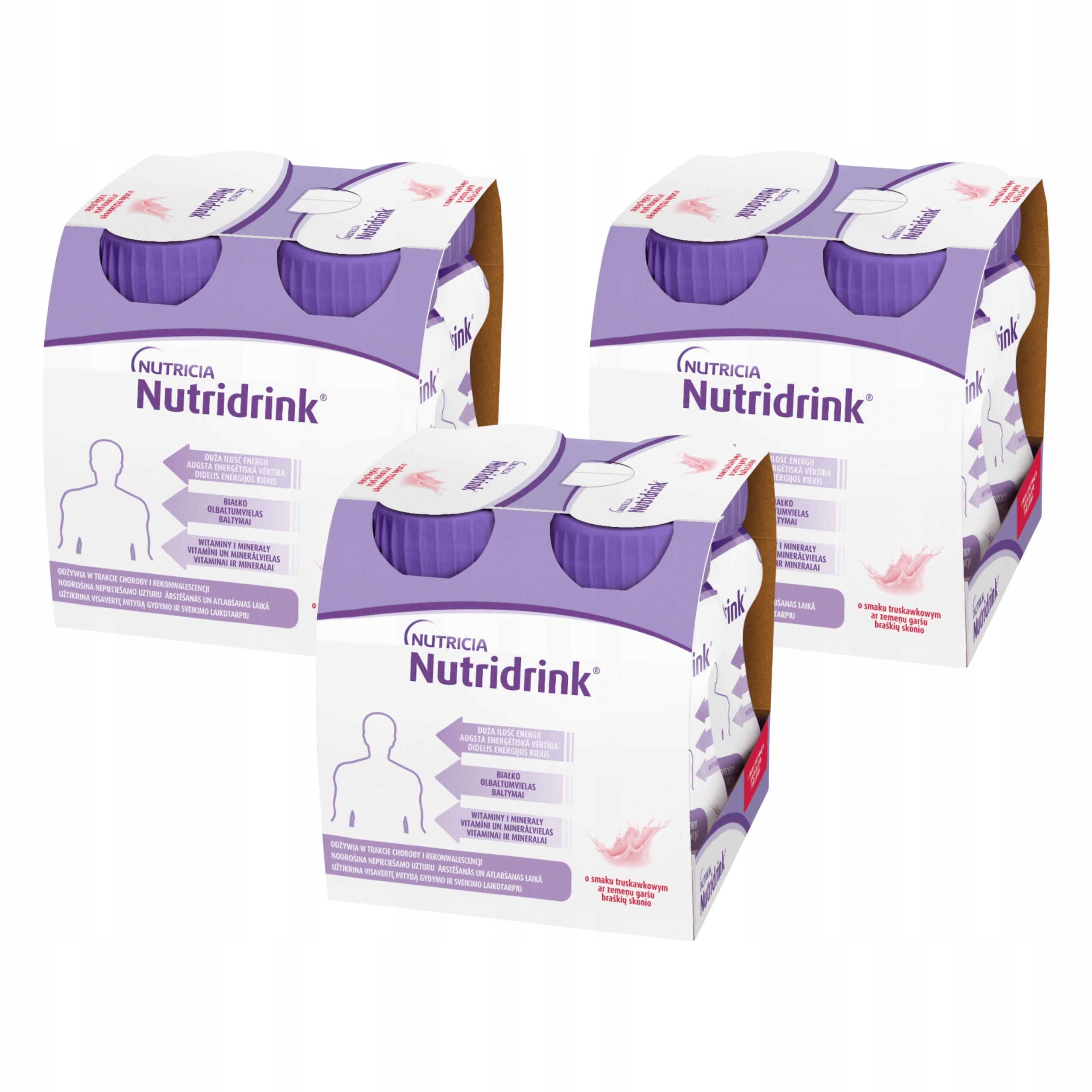 Nutridrink o smaku truskawkowym 4 x 125 ml