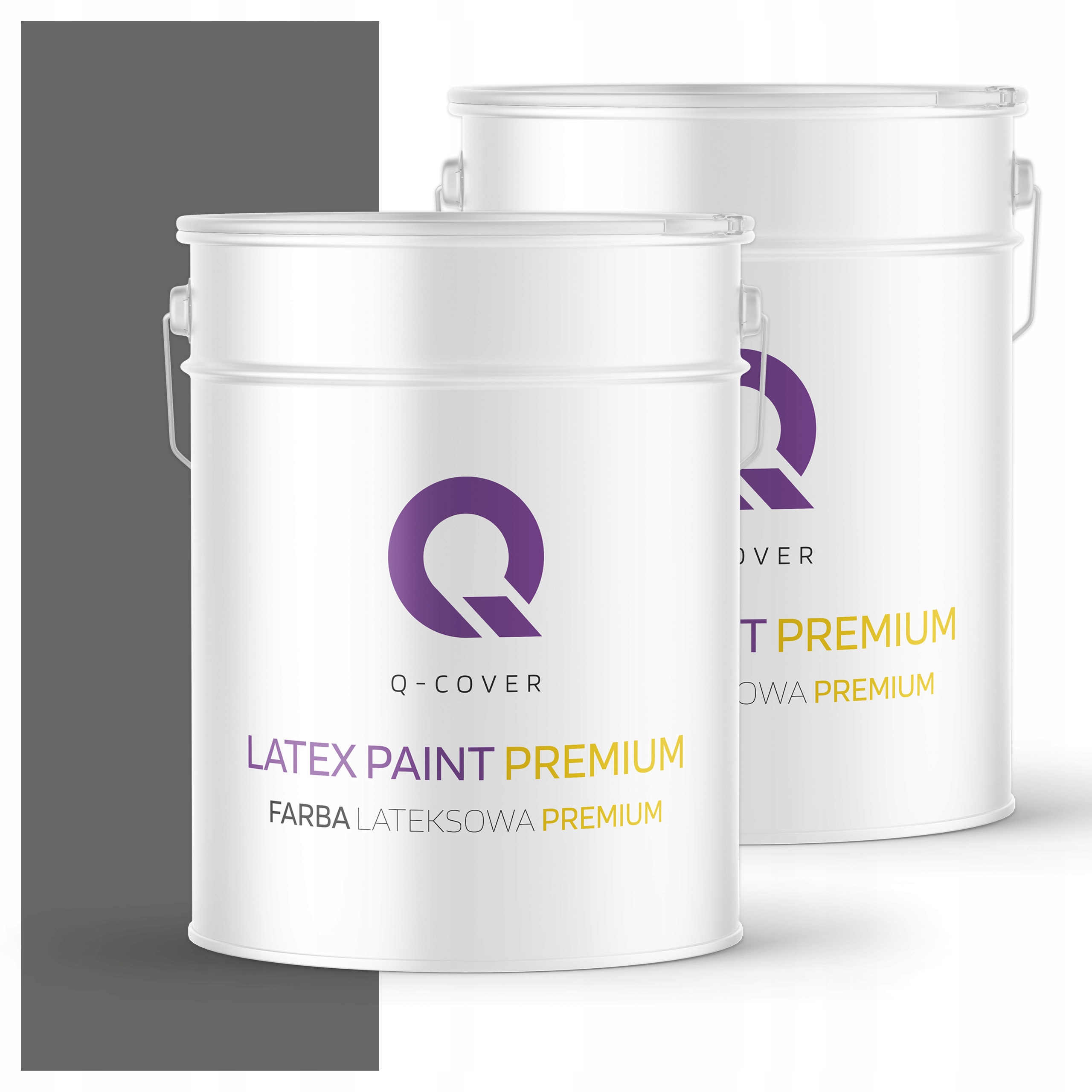 Farba odolná voči škvrnám Umývateľná na steny stropov 10L Hlboká matná grafitová