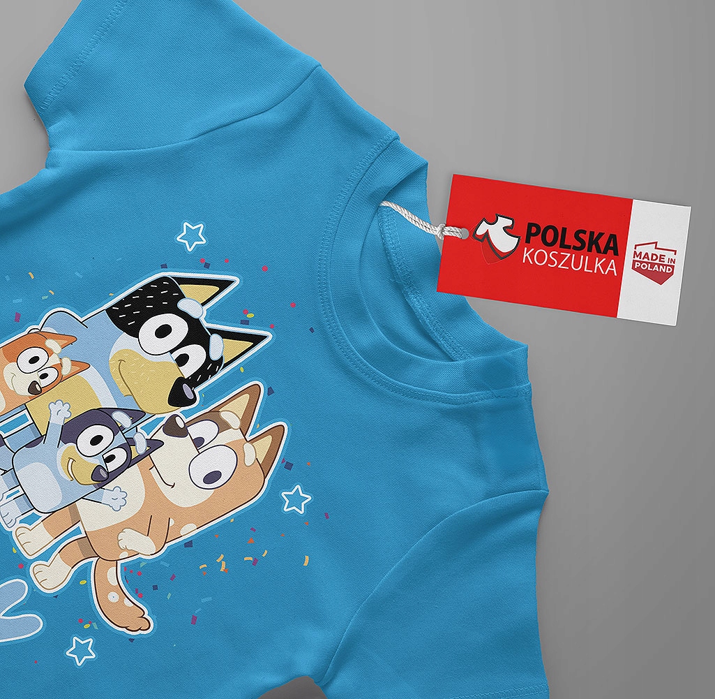 KOSZULKA DZIECIĘCA T-SHIRT DLA DZIECKA BLUEY BLUE 140 PREZENT JAKOŚĆ Kod producenta Bluzka T-Shirt Dziecięca Wzory Dziecięcy