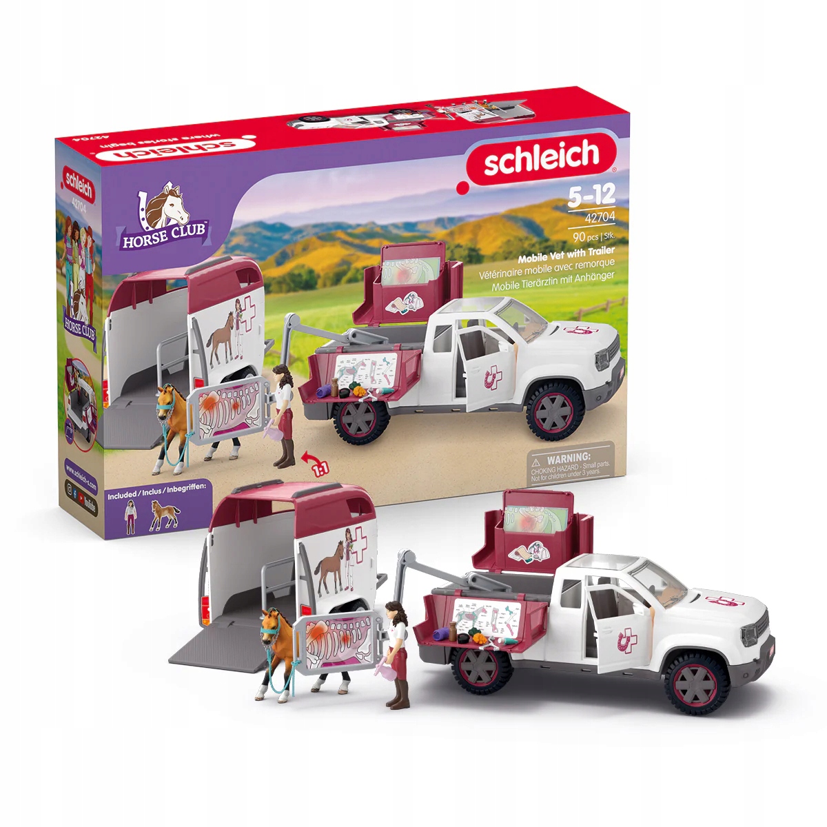 Schleich 42704 Mobilna Lecznica Weterynaryjna Z Przyczepą Horse Club