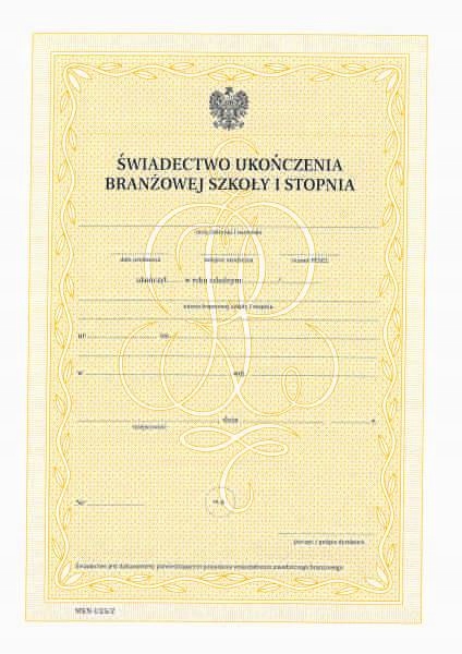 

Świadectwa ukończenia branżowej szkoły Ist 10
