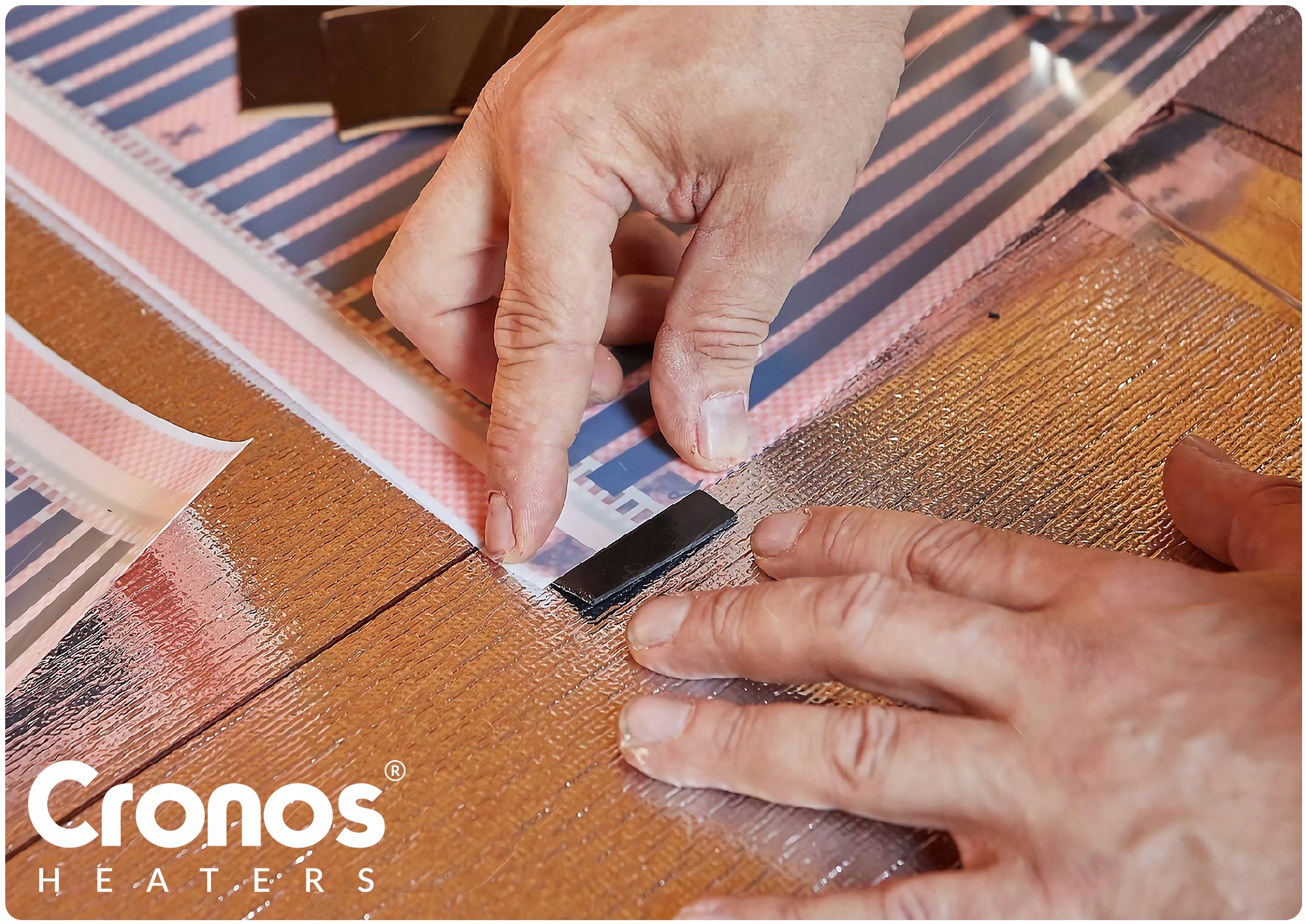 CRONOS FOLIA GRZEWCZA MATA NA PODCZERWIEŃ Z TERMOSTATEM WiFi 140W/m2 1m2 Szerokość 100 cm