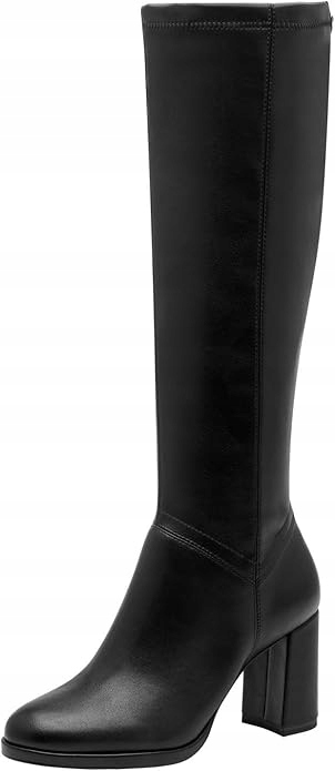 Tamaris Černé Klasické Kozačky S Vyšším Sloupkem 39 6AA