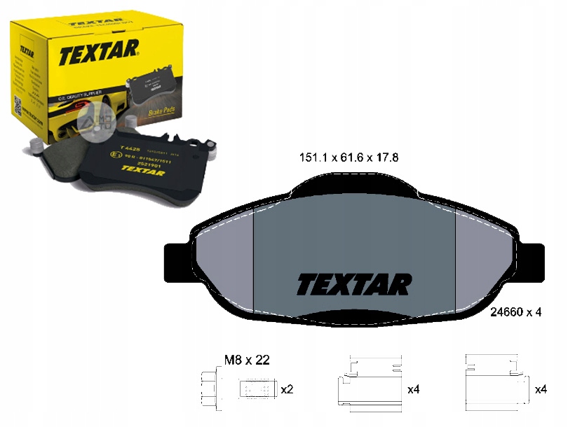 Sada Brzdových Destiček Textar 1613259380 3760