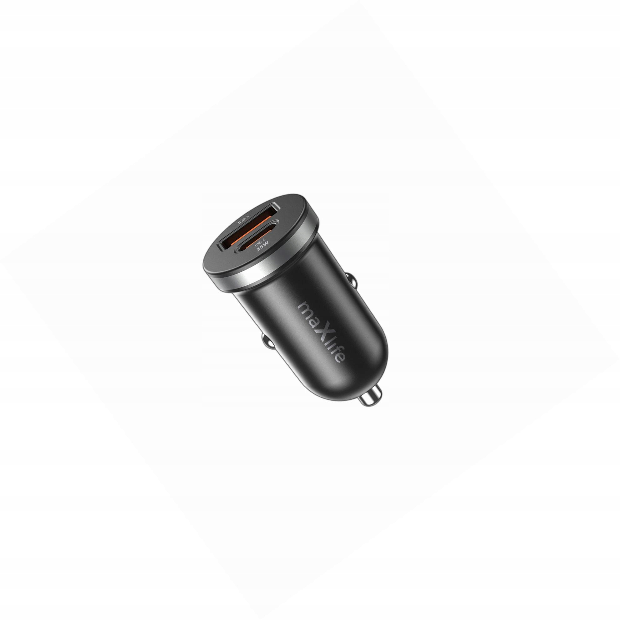 Szybka ładowarka samochodowa 35W 2 wejścia Usb-a Usb-c do iPhone 15