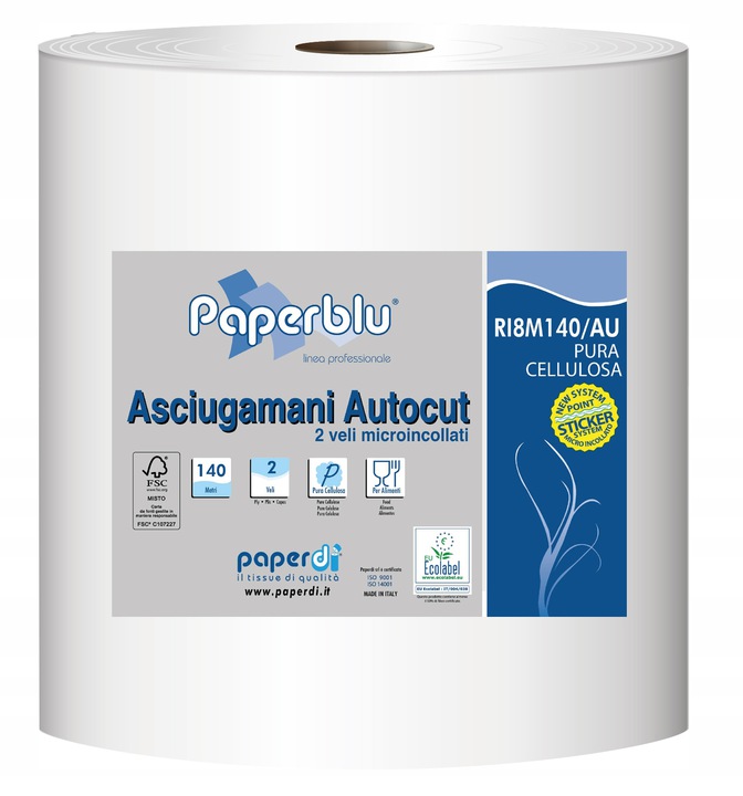 Levně 6 x Paperblu Neprašné Čisticí Utěrka 2-VRSTVOVÉ Bílé Celulóza 140 M