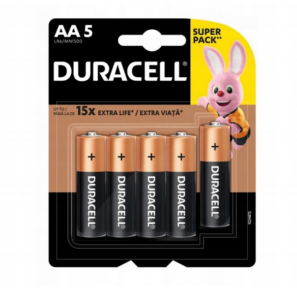 

Bateria alkaiczna Duracell Aa LR06 LR6 5 szt