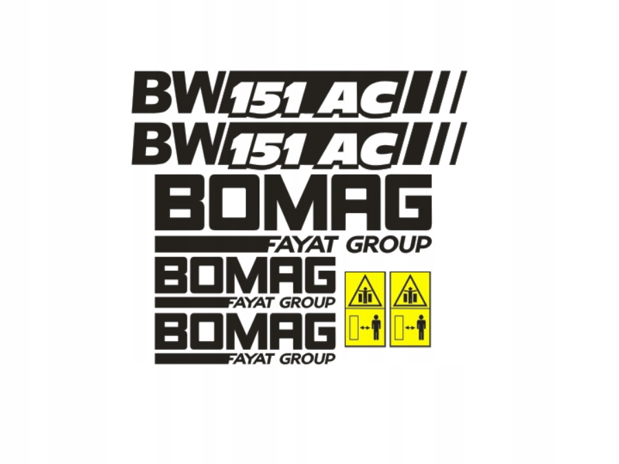 151AC - Наклейки BOMAG 151 AC