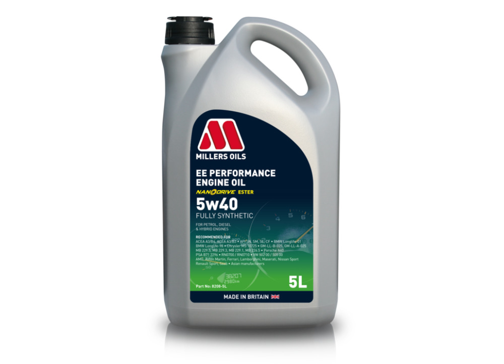 Plně syntetický motor. olej Millers Oils Ee Performance 5W-40 5l s Nanodrive