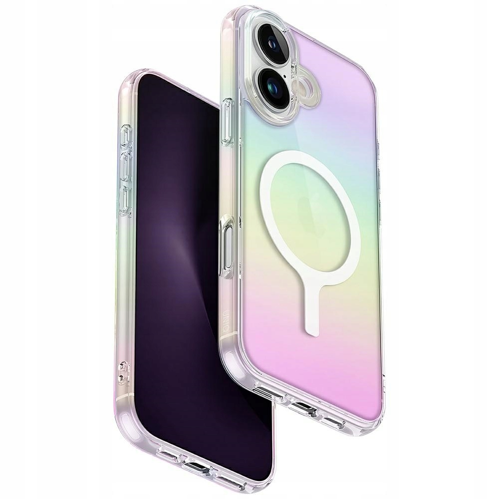 Pouzdro Uniq Iridescia pro iPhone 16 Magclick Holografické nabíjení