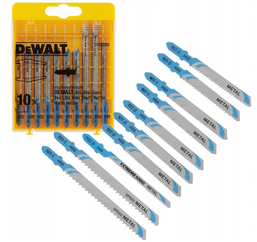 

10 brzeszczotów do wyrzynarki metal DeWALT DT2292
