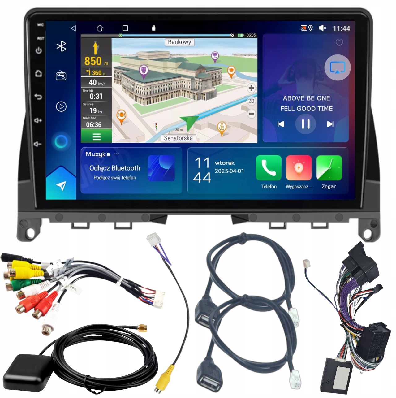 Autorádio Navigace Android Mercedes W204 2007-10 Carplay 2GB 64GB