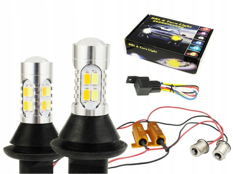 

Led P21W dzienne kierunkowskaz Ba15s Drl 2w1
