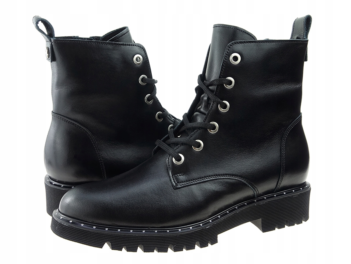 Ryłko trzewiki botki 3PUD6 czarne, skóra NEW! 39 Marka Ryłko