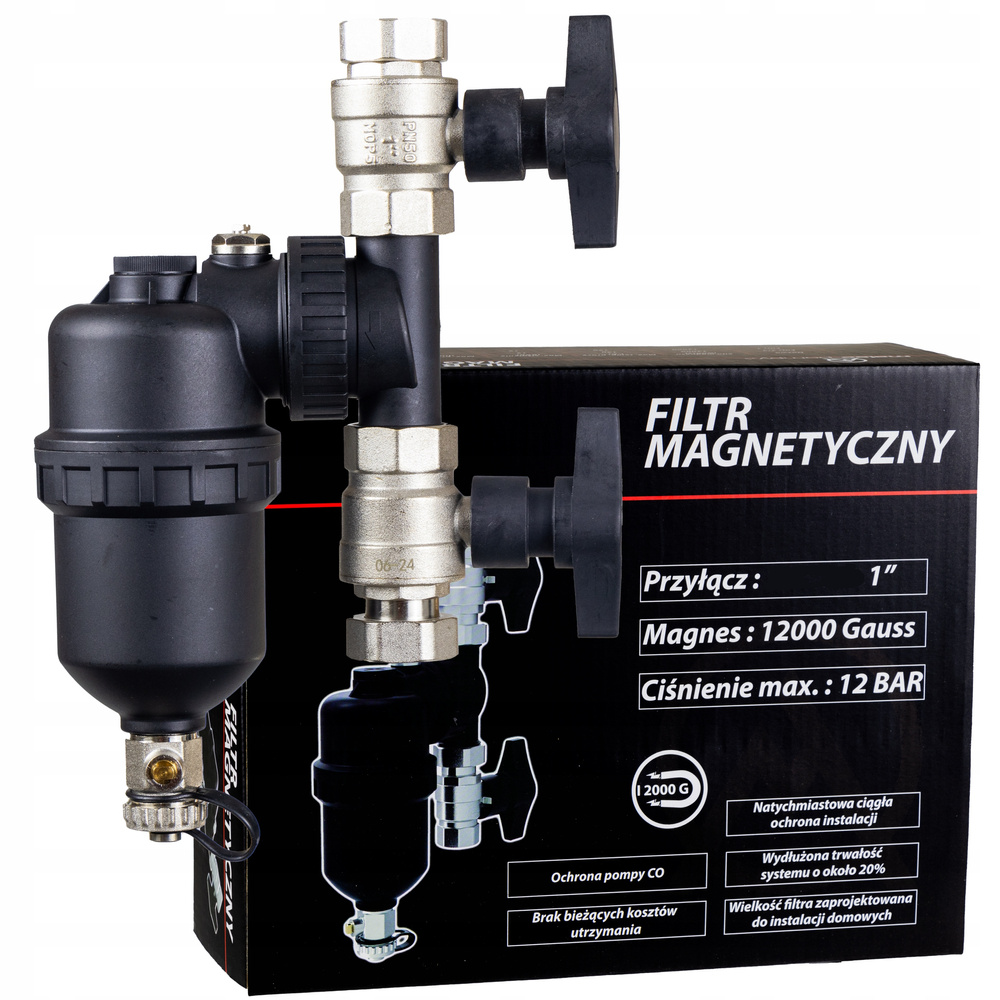 Magnetický filter 1" odlučovač nečistôt, nylonový odmulovač