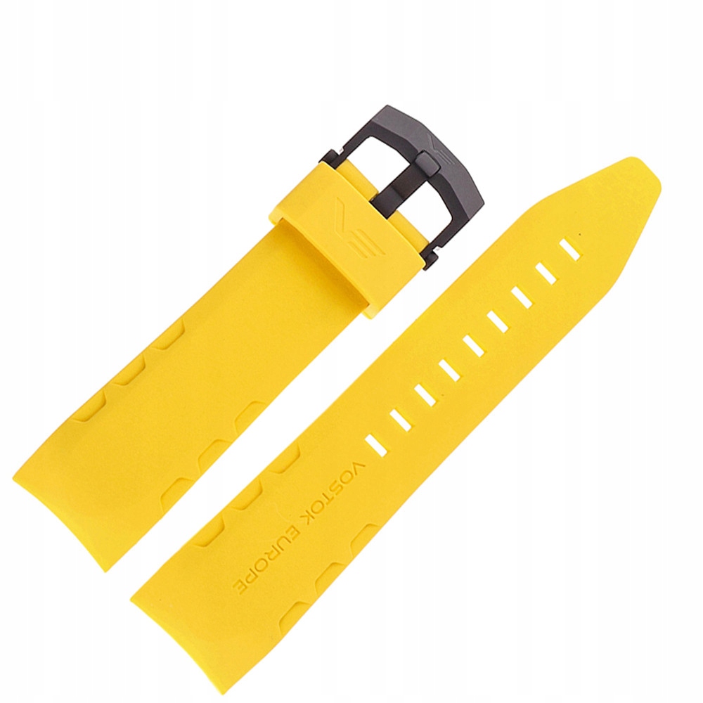 Pásek Lunokhod Silikon (4205) žlutý s černou barvou