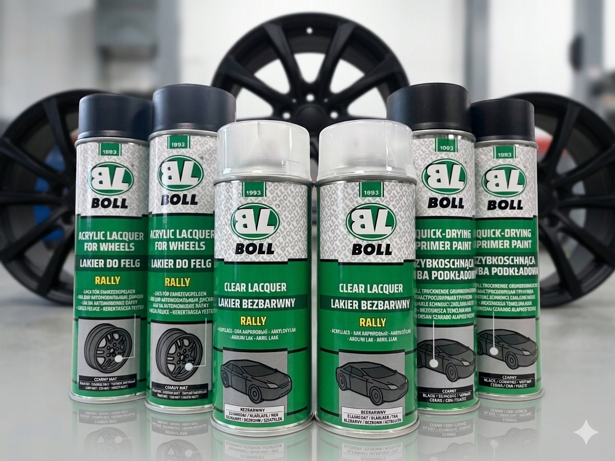 Duży Zestaw do regeneracja felg Czarny Mat Boll