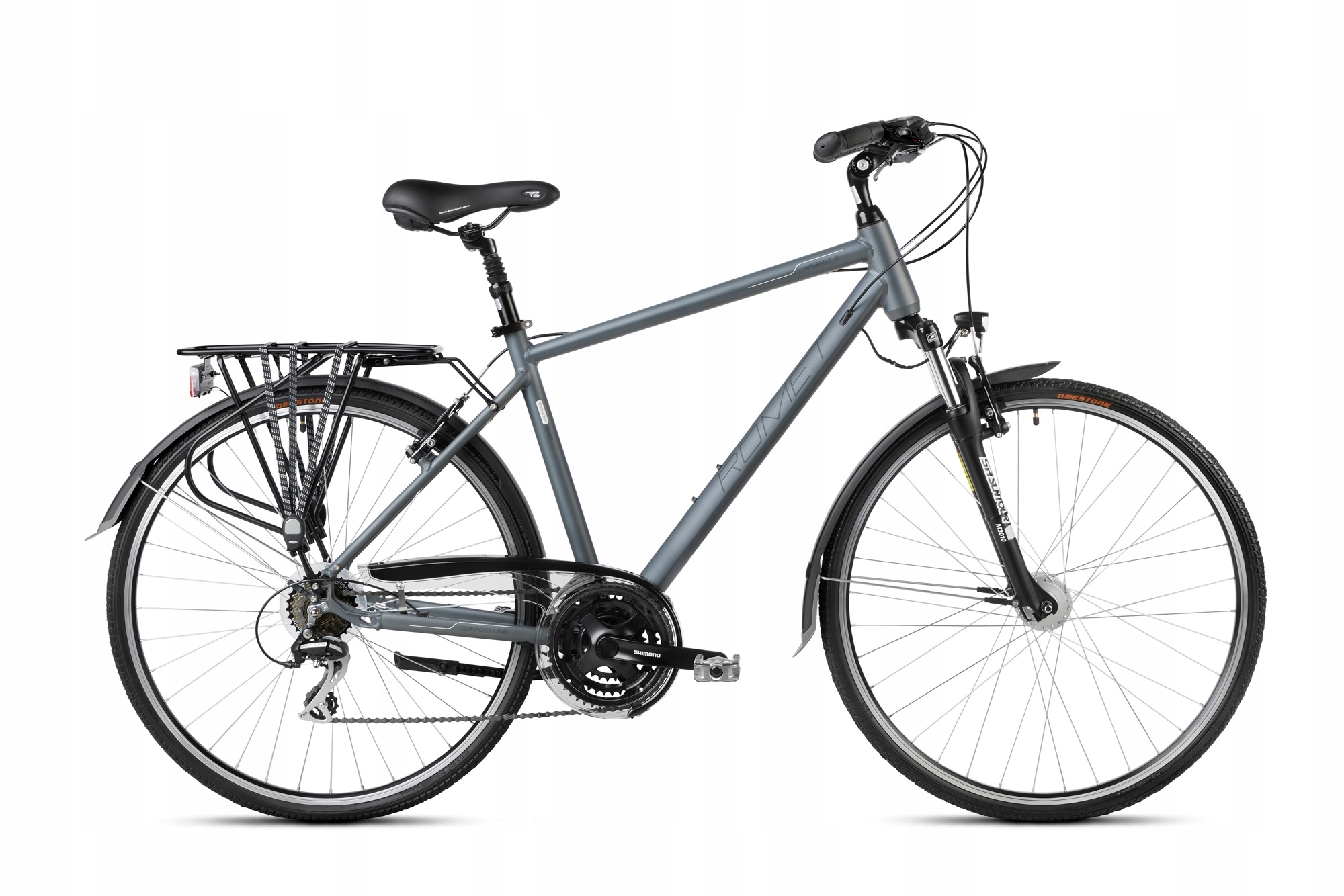 Rower trekkingowy Romet Wagant 3 szaro-czarny M/19"