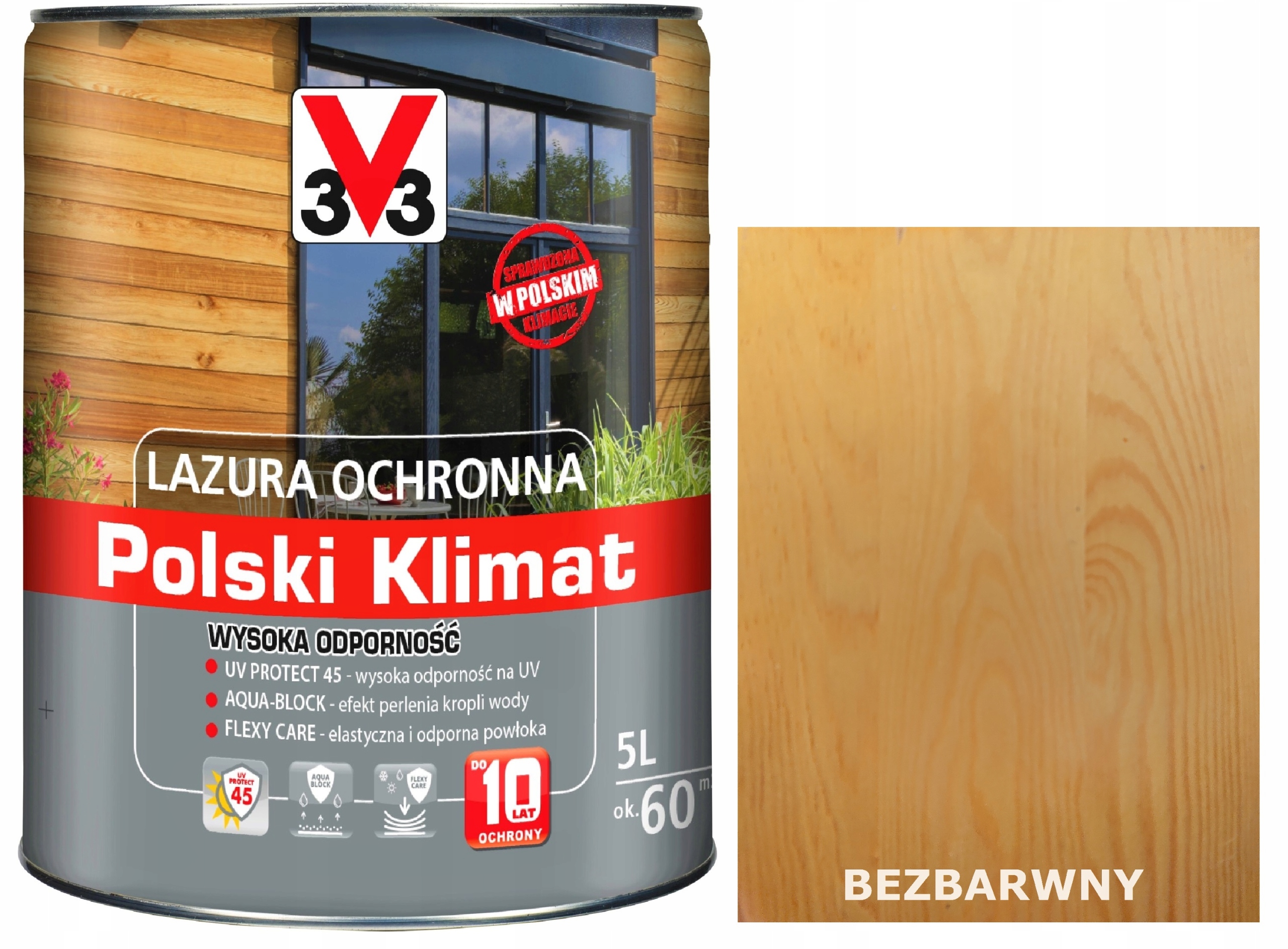 

Lazura V33 Polski Klimat 10 lat Bezbarwny 5L
