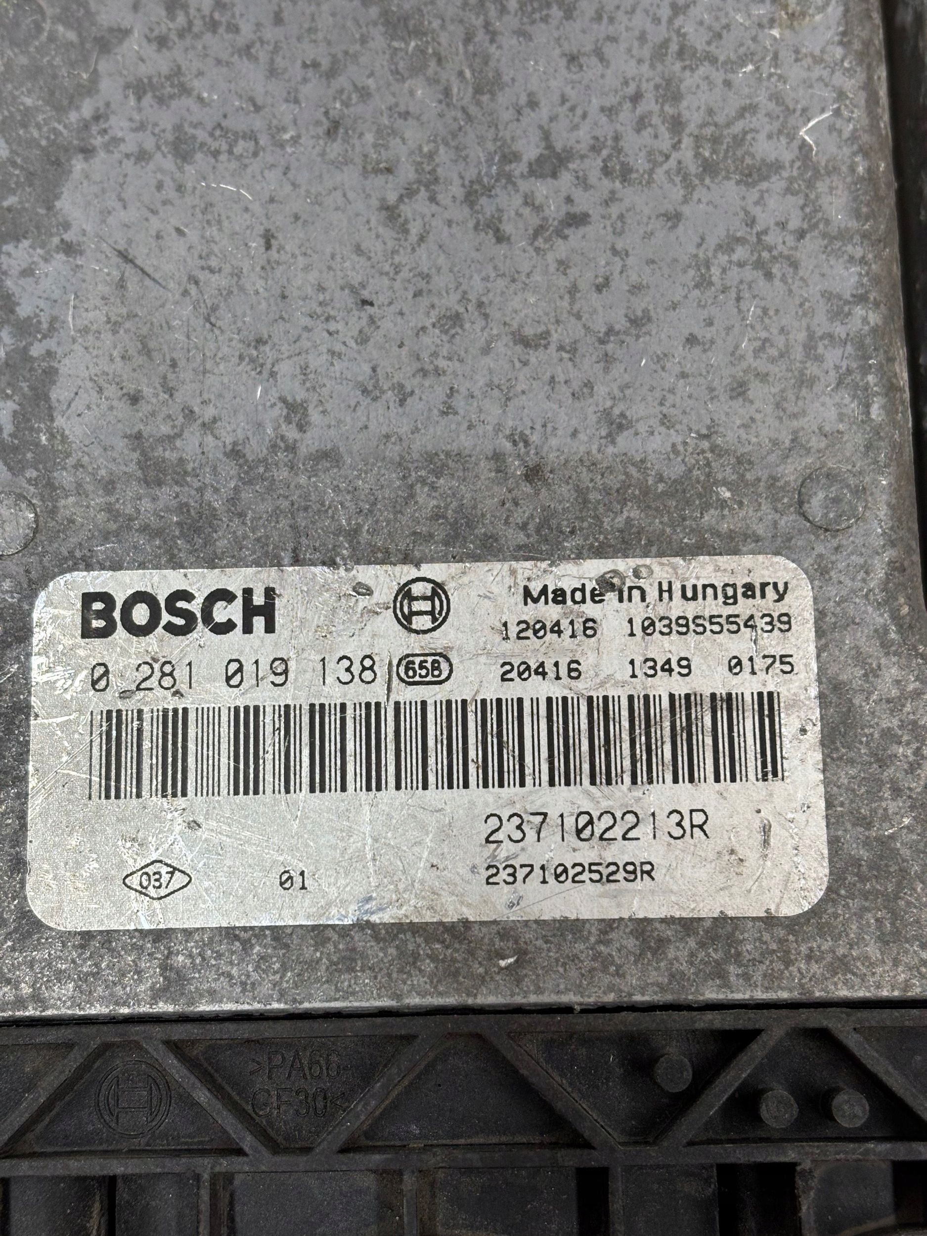 control unit of the engine computer DACIA LODGY 1.5 DCI 0281019138