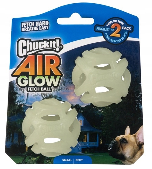 Míček Pro Psy Svítící, Prodyšný Max Glow Air Small Chuckit Dvojbalení