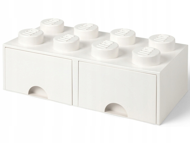 

Pojemnik na Lego z szufladkami Brick 8 Biały