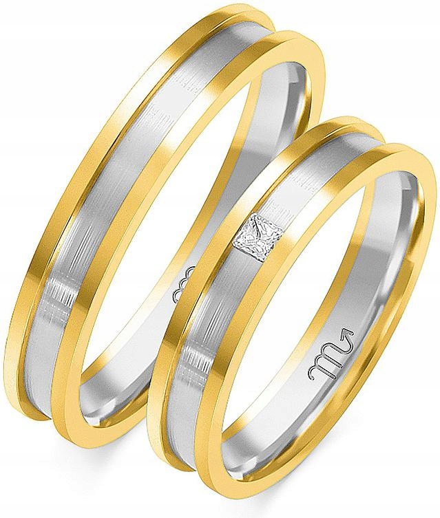 Zlatý snubní prsten pro mladý pár 14k 585 r 11 12 13, originální s gravírováním