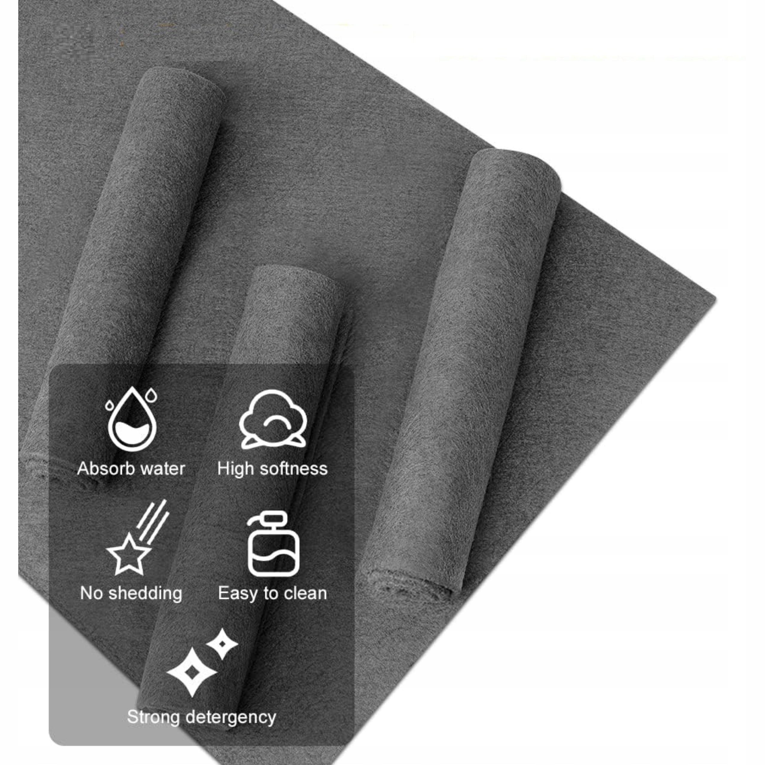 Levně Utěrka z mikrovlákna (mikrofáze) v balení 5 ks šedá