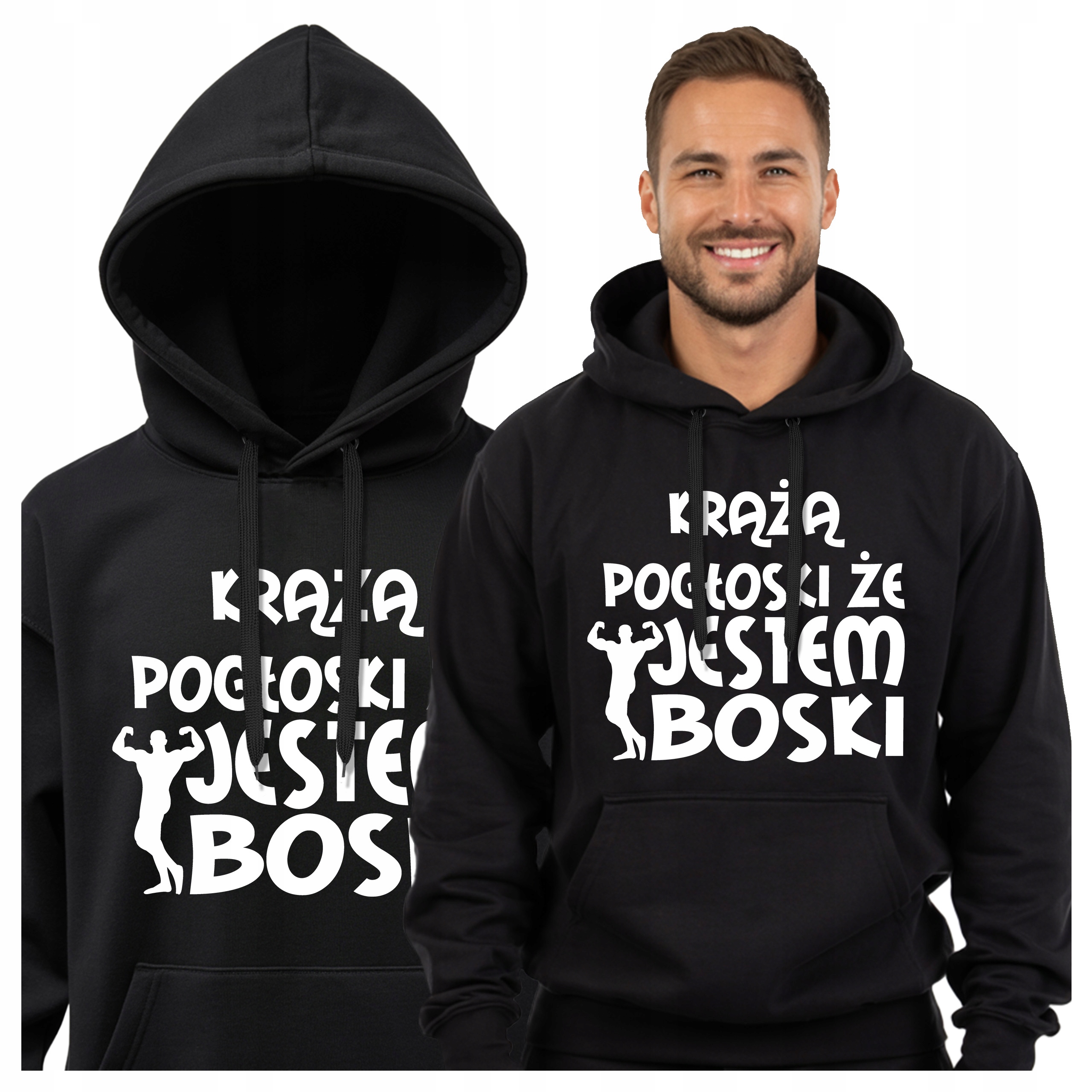 Pánská mikina s kapucí Zábavný Dárek K Valentýnu Jsem Božský Kluka 3