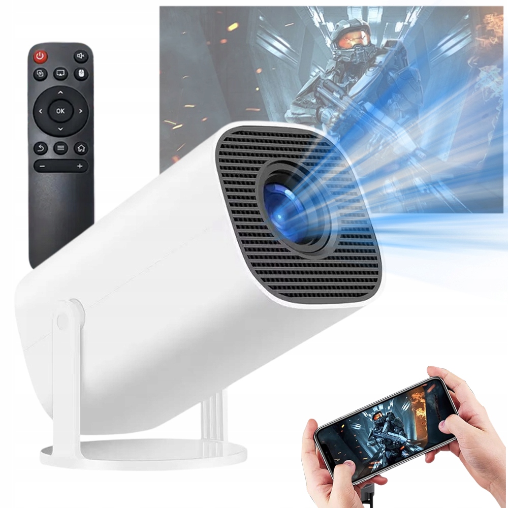 Projektor Přenosný Android Tv Wifi Bluetooth Otočný O 180°