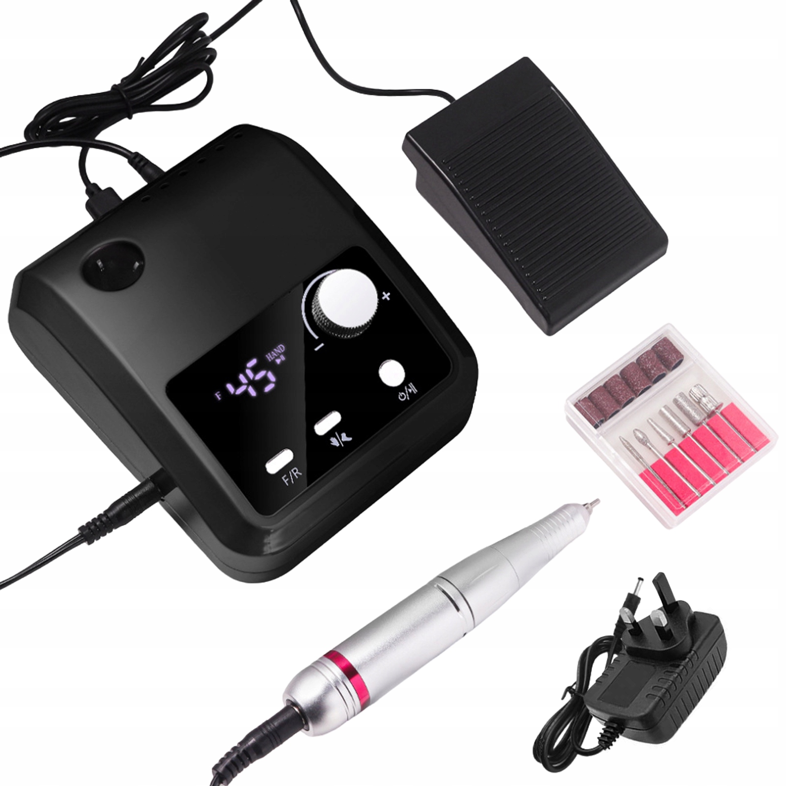 Manikúra Pedikúra Frézka Na Nehty 45 000 Rpm Profesionální Sada Řezáků