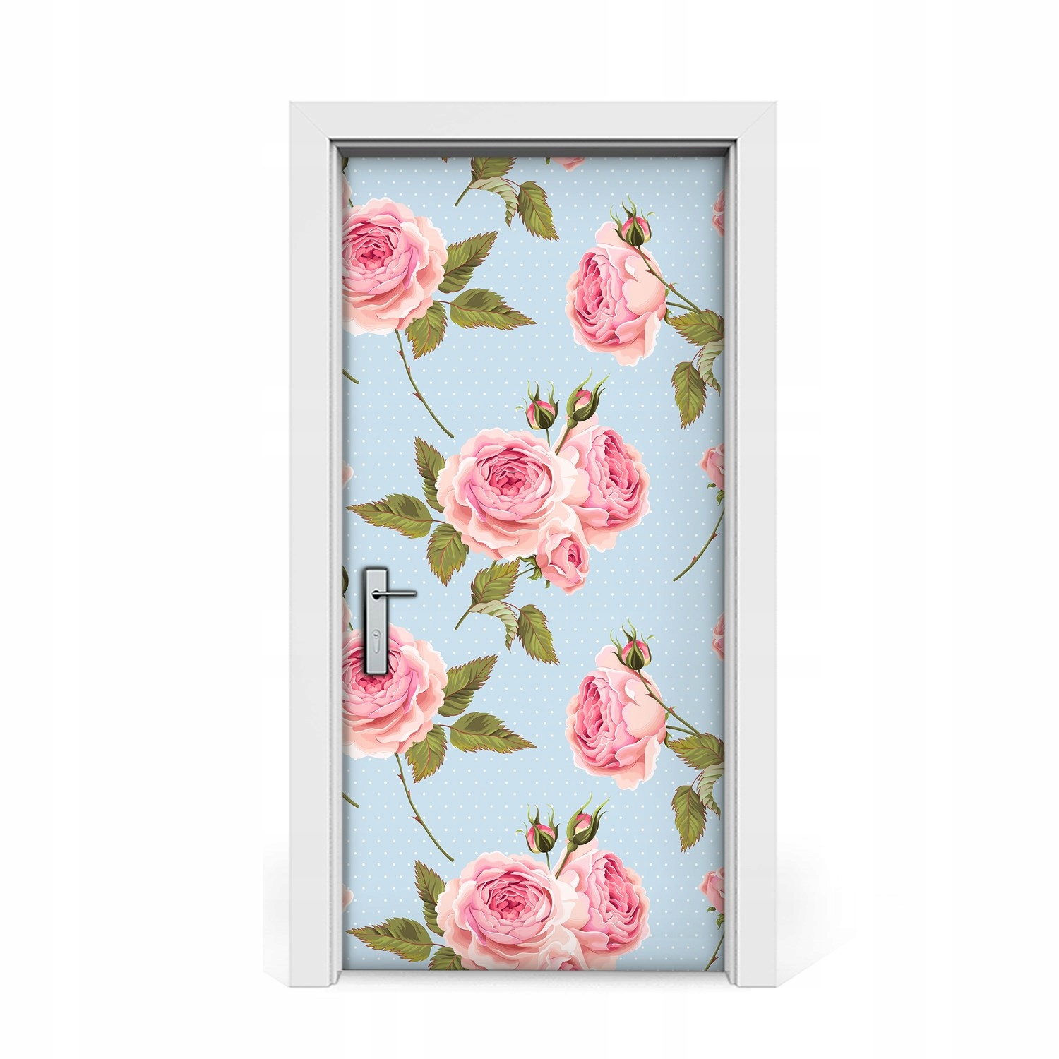 

Naklejka na drzwi Angielskie róże z liśćmi 95x205