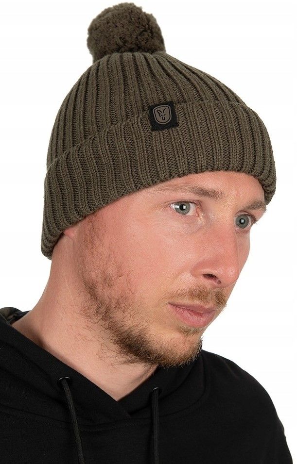 Czapka Zimowa Fox Merino Bobble Olive