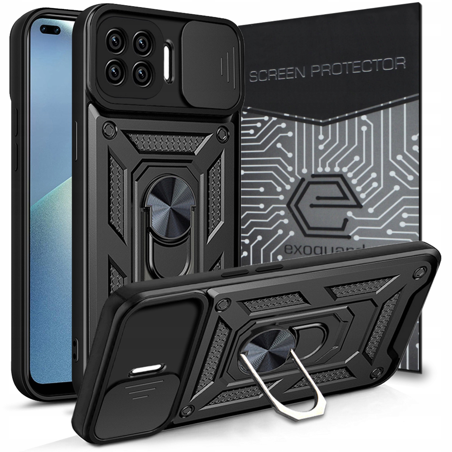 

Case Etui Pancerne+szkło do Oppo Reno 4 Lite