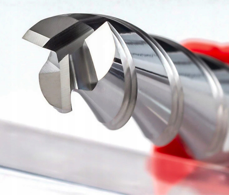 Frez VHM węglik Fi8mm Aluminium 3pióra 55HRC Zastosowanie stal