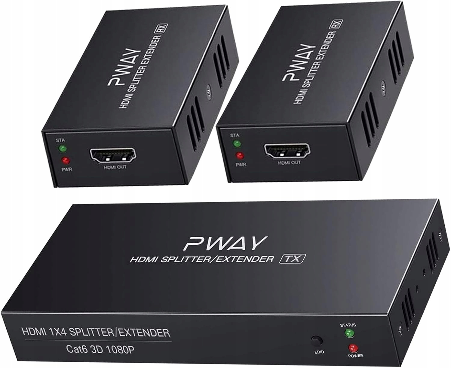 Rozbočovač Hdmi Pway Exender 1x2+2