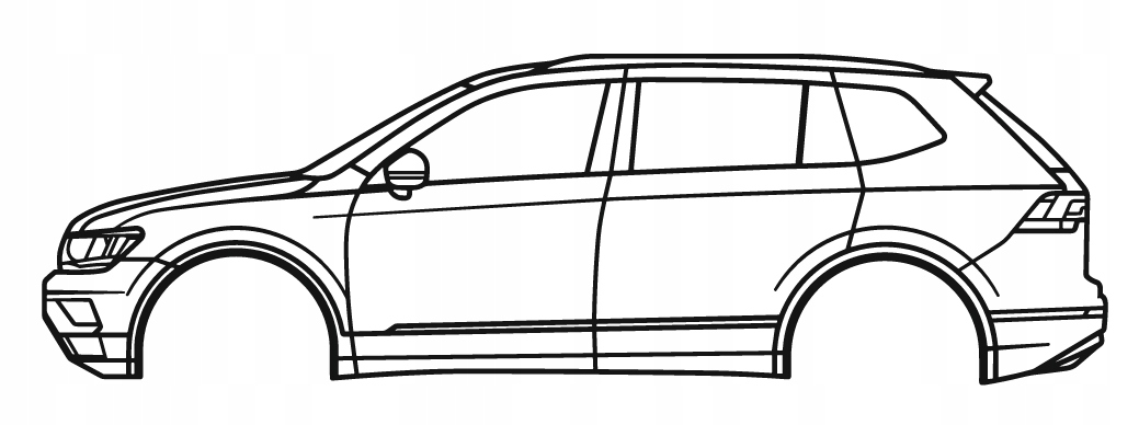 nástěnná dekorace Obraz Auto Volkswagen Tiguan 2ND Gen Ad Bw 2018