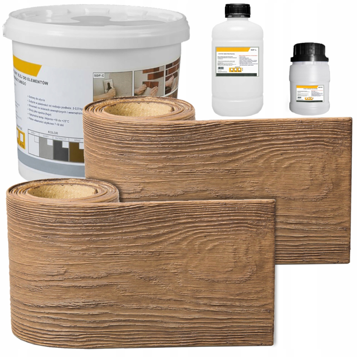 Fasádní deska Elastická imitace dřeva 3D Toskana Sada 0,83 m²