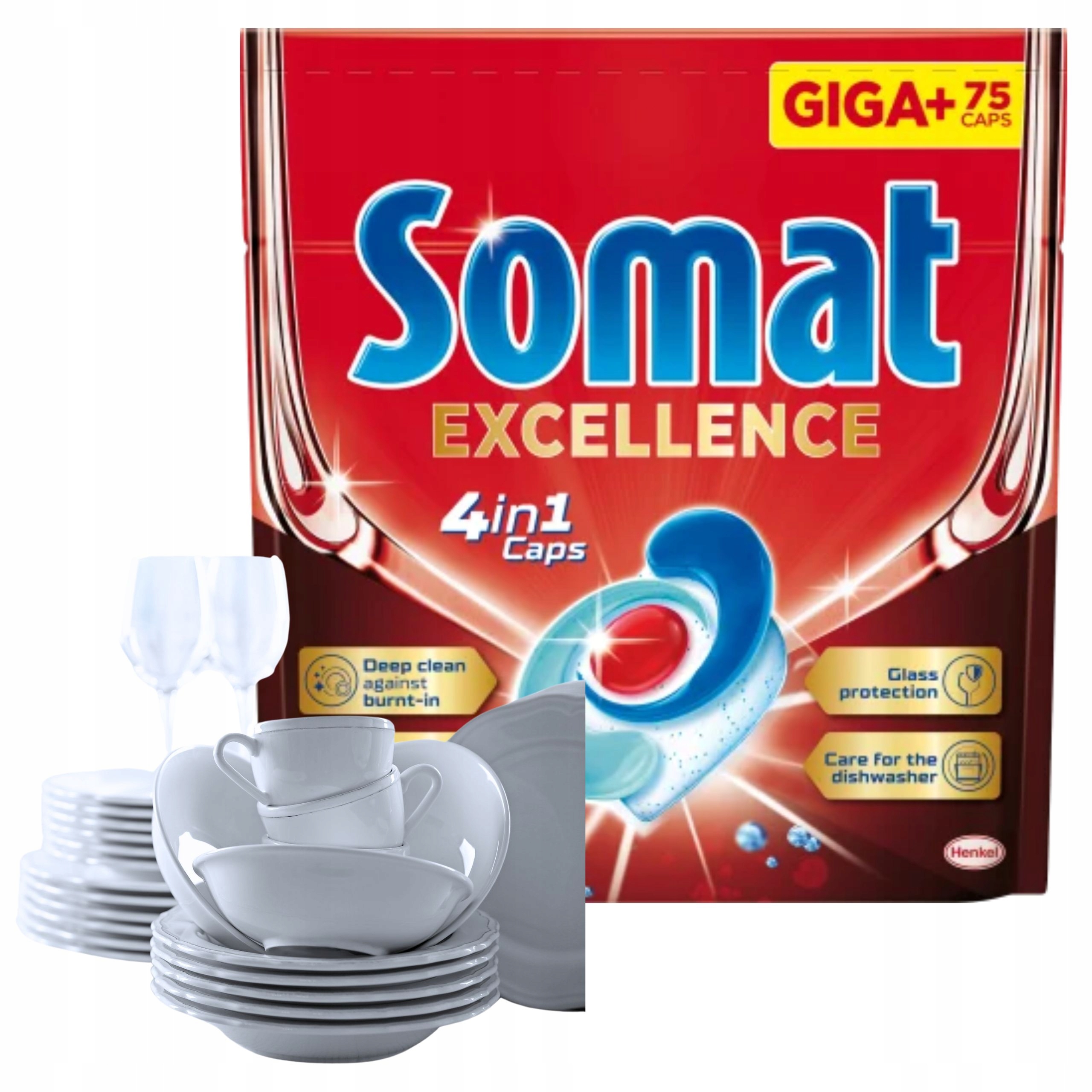Levně Kapsle do myčky nádobí Somat Excellence 4v1 75 kusů