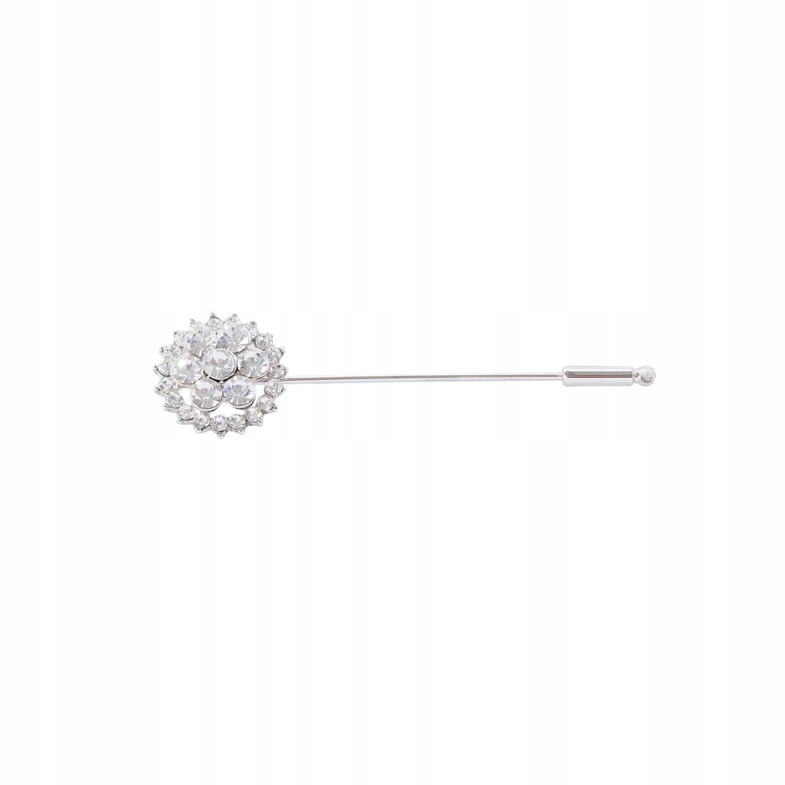 Spinka do plastrona Horze Flower Crystal srebrna