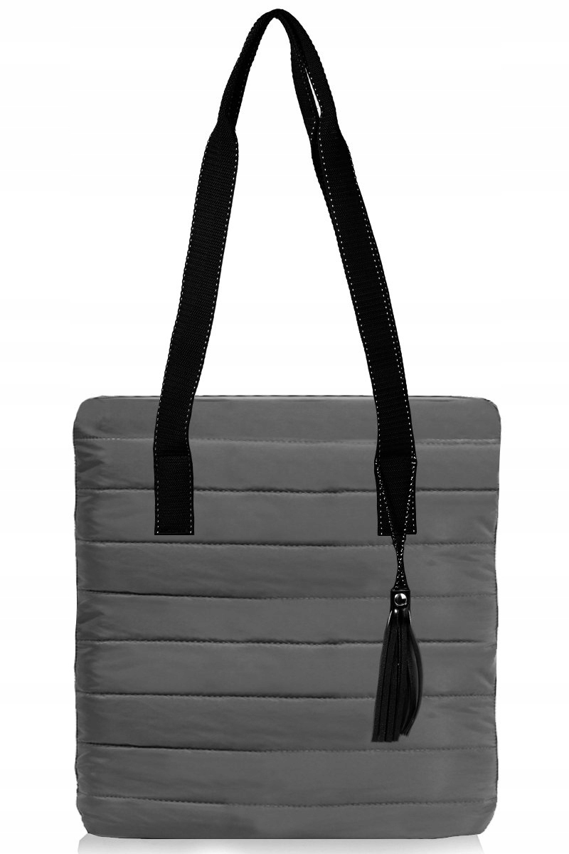 PIKOWANA DAMSKA TOREBKA WOREK SOLOME SZARA SHOPPERKA