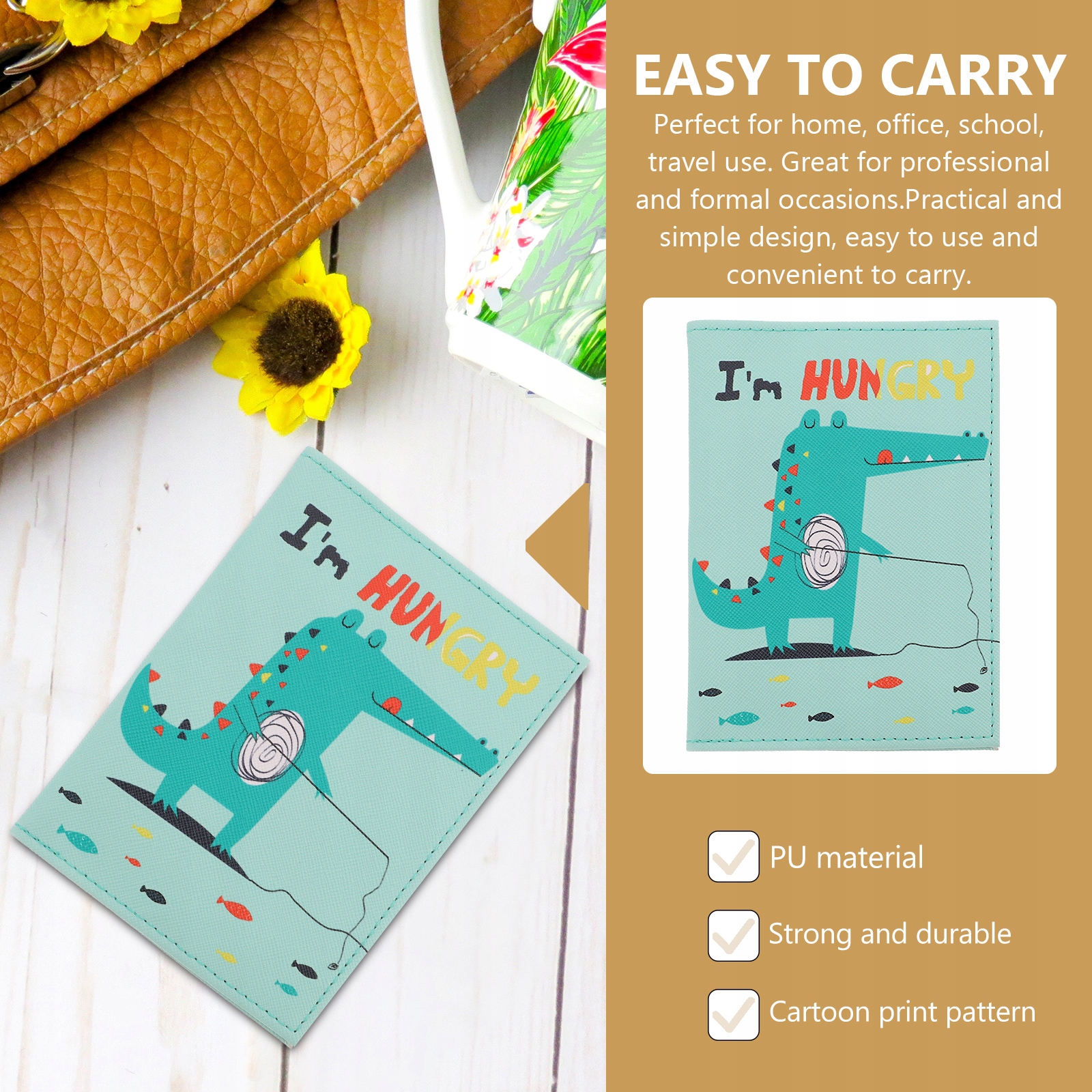 DOKUMENTY PORTFELOWE W OKŁADCE NA PASZPORT Rodzaje kieszonek brak kieszonek