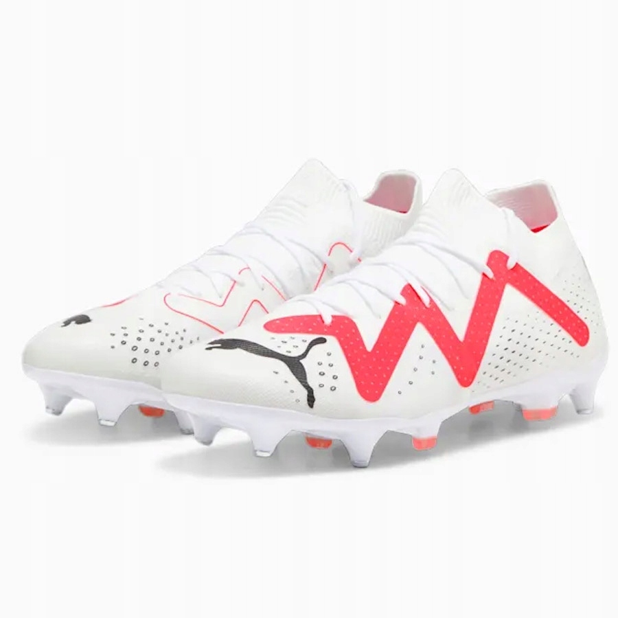 PUMA KORKI MĘSKIE BIAŁO RÓŻOWE Z LOGO 44,5 1ŻCA