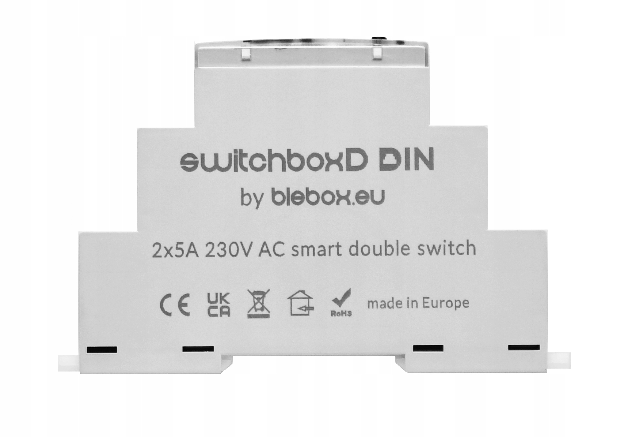 Blebox SwitchBoxD Din – dvojitý prepínač On.of WiFi 230V Har